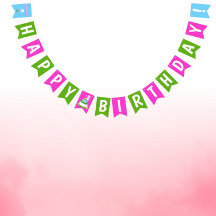 Coola Girl's Golfing Théed Birthday Banner