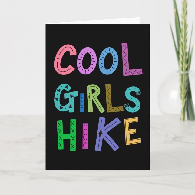 Coola Girls Hike Hiking Älskare Womens Girls Walki Kort (Framsida)