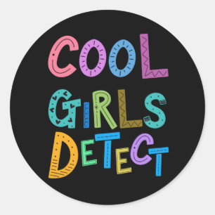 Coola Girls Identifiera Metall Detector Womens Gir Runt Klistermärke