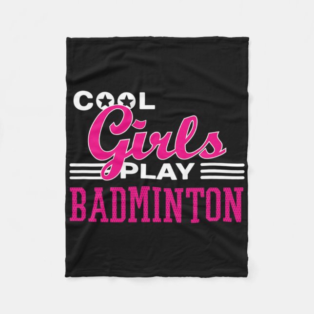 Coola Girls Play Badminton 1 Fleecefilt (Framsidan)