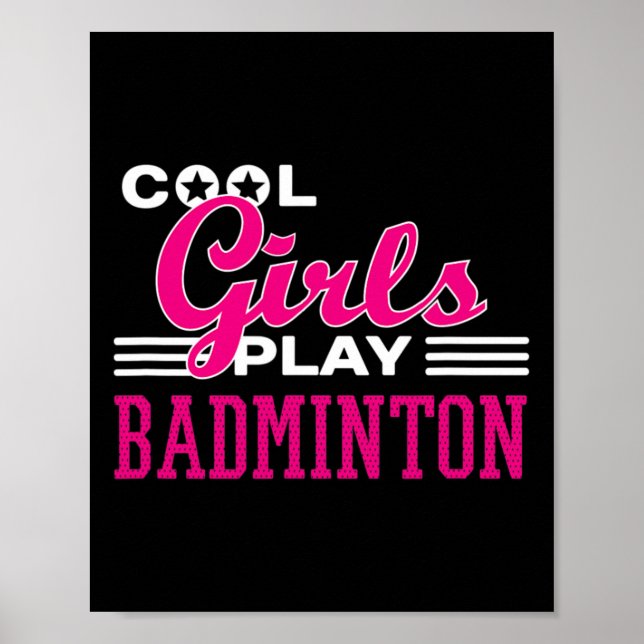 Coola Girls Play Badminton 1 Poster (Framsidan)