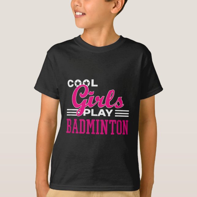 Coola Girls Play Badminton T Shirt (Framsida)