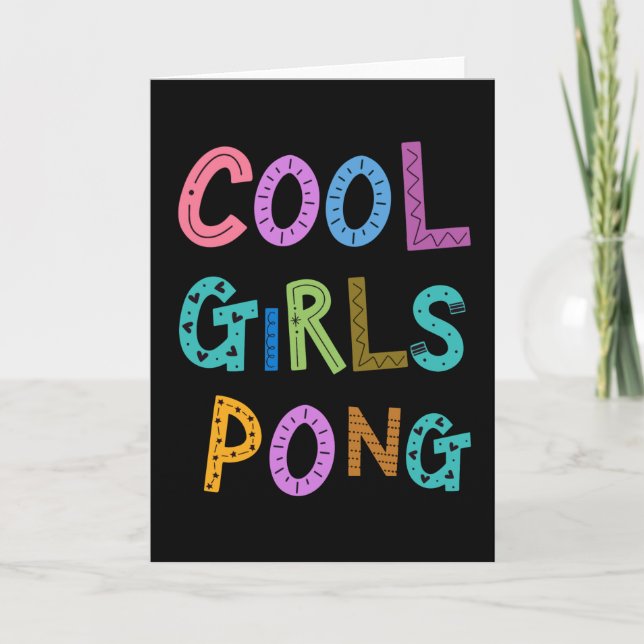 Coola Girls Pong Ping Pong Älskare Womens Kids Kort (Framsida)
