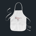 Coola Girl's Rosa Doodle T-Rex Dinosaur med Namn Barnförkläde<br><div class="desc">Den här coolan är en del av en samling med söta dinosaurier för kläder och tillbehör. Utformningen har en rosa hand plockade doodle T-Rex dinosaur och kan vara personlig med din flickas namn. Kolla in vår affär efter pojkens dinosauridesign!</div>