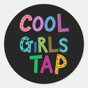 Coola Girls Tap Dancer Dancer Womens Kids Runt Klistermärke