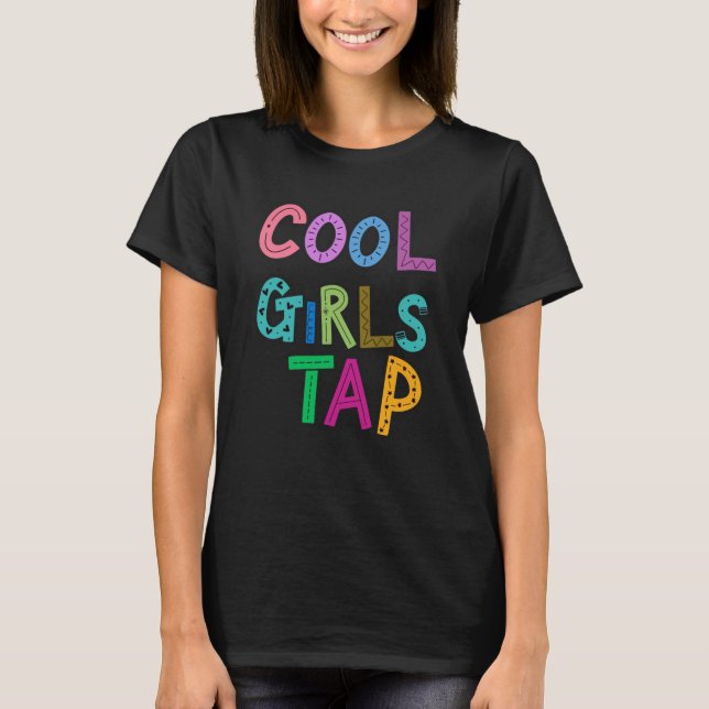 Coola Girls Tap Dancer Dancer Womens Kids T Shirt (Framsida)