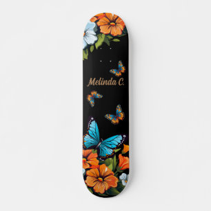 Coola Girly Blommigt Butterfly Skate Deck