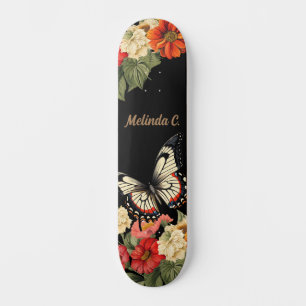 Coola Girly Blommigt Butterfly Wide Skate Deck