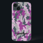 Coola Girly Rosa Camo Camouflage Namn Personlig<br><div class="desc">Camo mönster-design i färg kombinationen rosa, lila och ljus oliv grönt och mörkare oliv grönt i en subtil gråton med ställe för ditt namn. Anpassa den med mottagarens namn eller anpassa den ytterligare om du vill ändra teckensnittet, storleka och färg i texten och flytta texten. Eller ta bort texten om...</div>