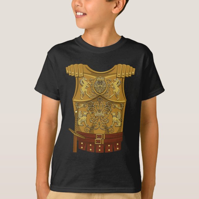 Coola Gladiator Halloween Combat Costume Fighter G T Shirt (Framsida)