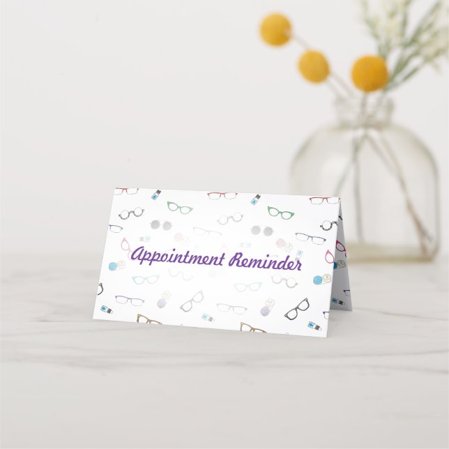 Coola Glass och kontakter Öga Tidsbeställning Kort (Framsida)