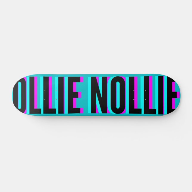 Coola Glitch Aqua Blue Ollie Nollie Skateboard Dec (Horz)