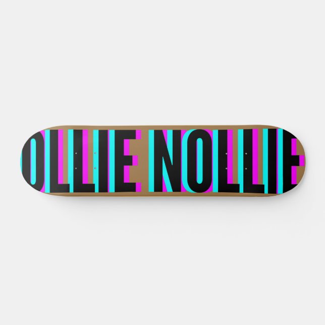 Coola Glitch Brown Ollie Nollie Skateboard Deck (Horz)