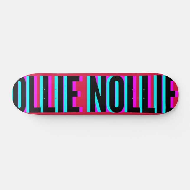 Coola Glitch Crimson Ollie Nollie Skateboard Deck (Horz)