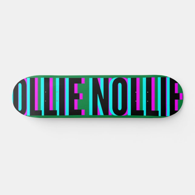 Coola Glitch Grönt Ollie Nollie Skateboard Deck (Horz)