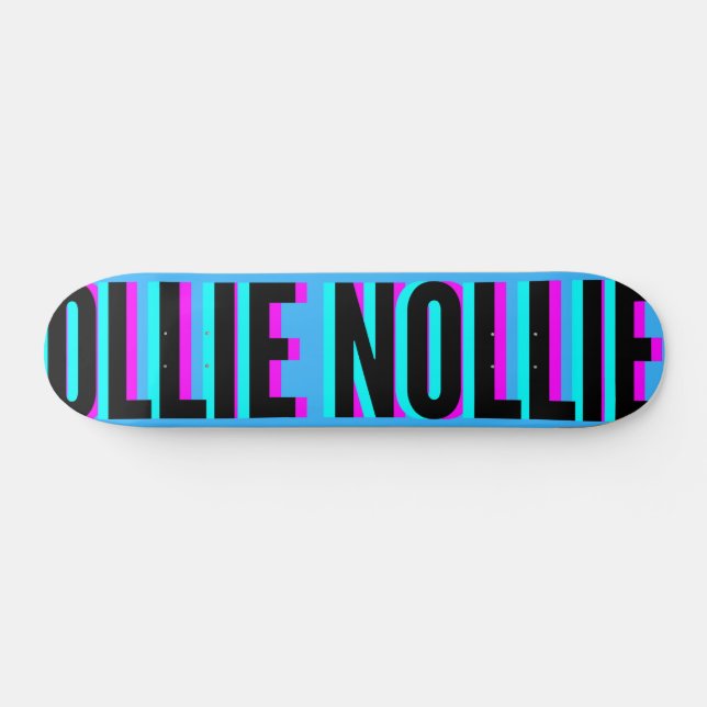 Coola Glitch Light Blue Ollie Nollie Skateboard (Horz)