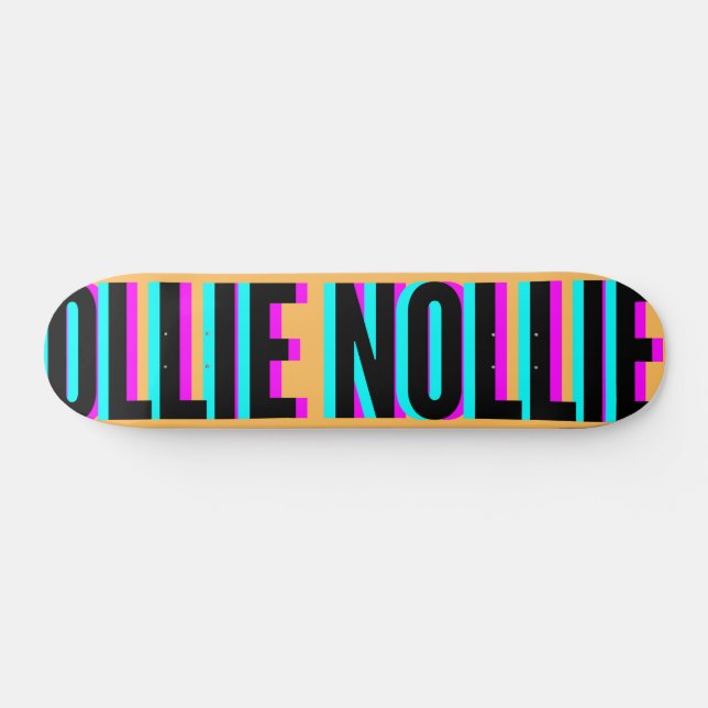 Coola Glitch Peach Ollie Nollie Skateboard Deck (Horz)