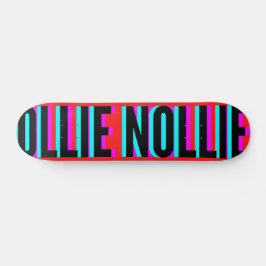 Coola Glitch Red Ollie Nollie Skateboard Deck