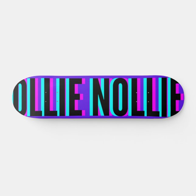 Coola Glitch Violet Ollie Nollie Skateboard Deck (Horz)