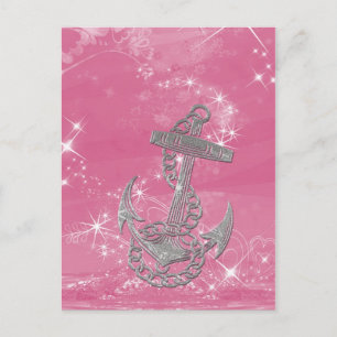 Coola glitter metall shine-effektankare vykort