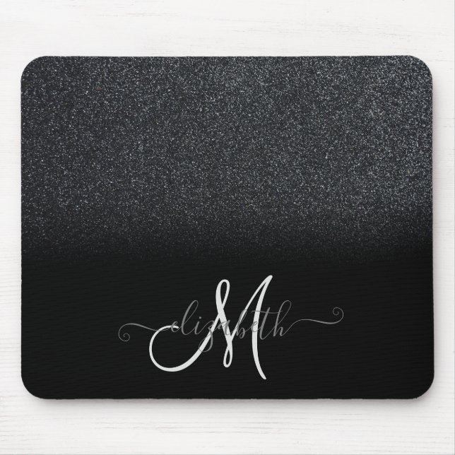 Coola Glitter Ombre Black Monogram Musmatta (Framsidan)
