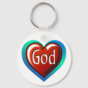 Coola GOD Heart Nyckelring