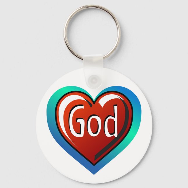 Coola GOD Heart Nyckelring (Framsida)