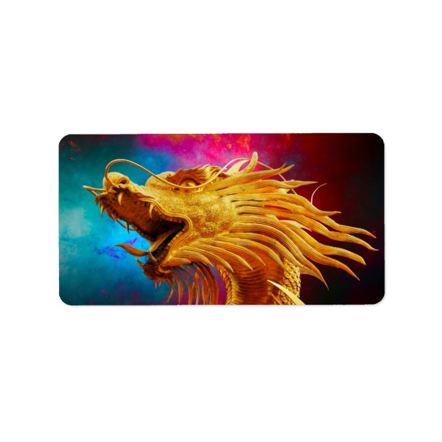 Coola Golden Dragon färglös Thailand - bakgrund Adressetikett (Framsidan)