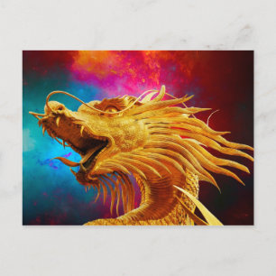 Coola Golden Dragon färglös Thailand - bakgrund Vykort