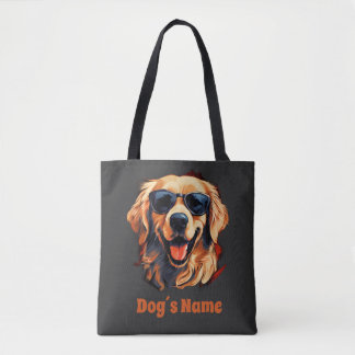 Coola Golden Retriever med solglasögon Tygkasse