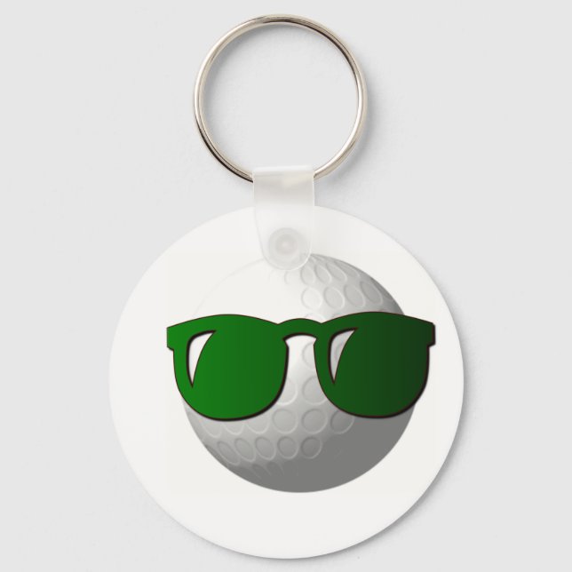 Coola Golf Boll Design Keychain Nyckelring (Framsida)