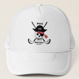 Coola Golf Hats, Putt Pirat Golf Theme Golf Gift Keps