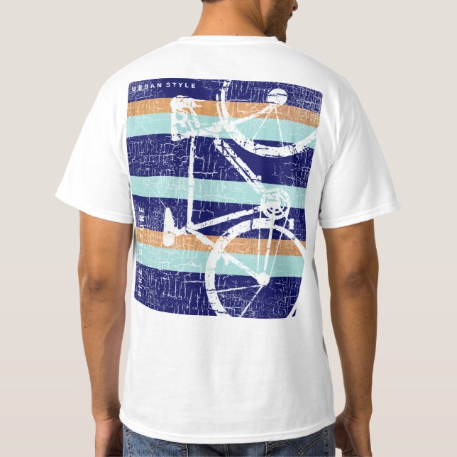 coola & görat randig, cykel-kultur, grafisk cykel tee shirt (Baksida)
