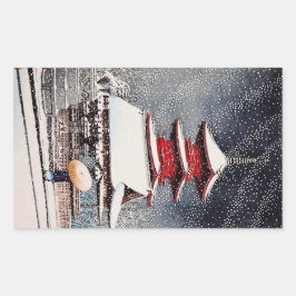 Coola, gorientaljapanskägerkonst rektangulärt klistermärke