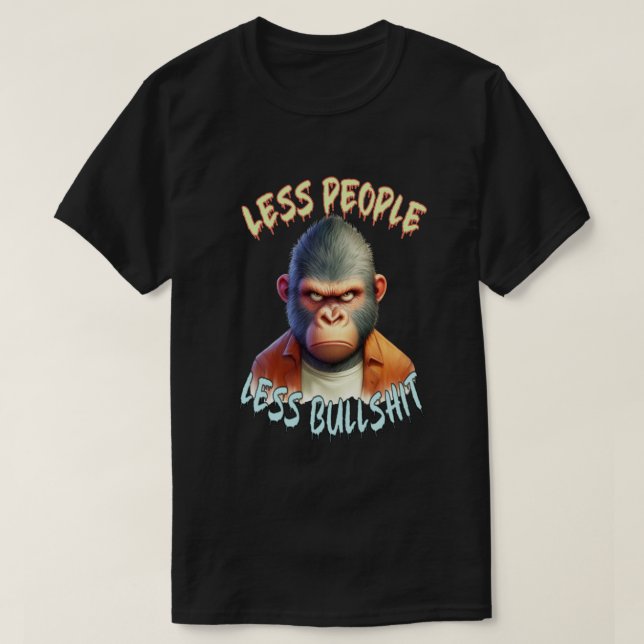 coola gorilla, galna djur t shirt (Design framsida)