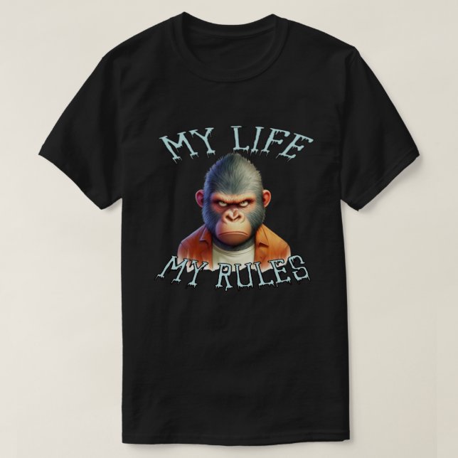 coola gorilla, roligt bidrag t shirt (Design framsida)