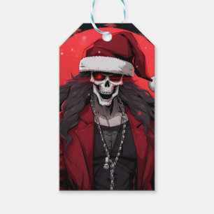 Coola Goth Punk Skull Anime Santa Demon Presentetikett