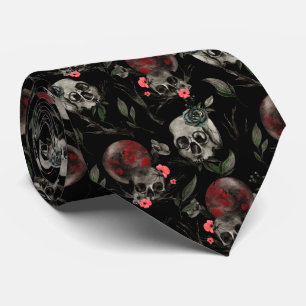 coola Gothic skalle i mönster Slips