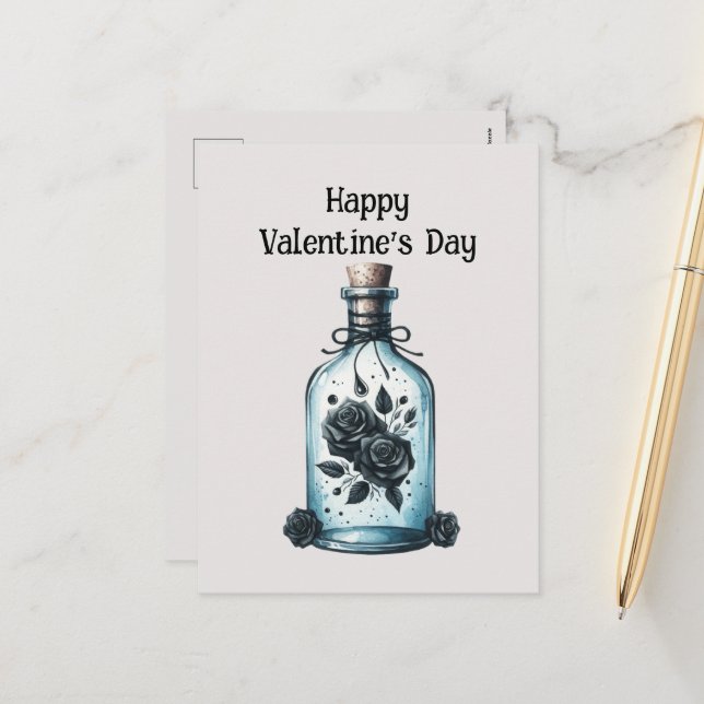 Coola Gothic Valentine' kärlek-potion Helg Vykort (Fram/Back In Situ)