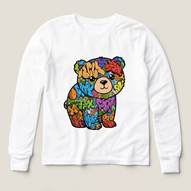 Coola Graffiti Bear Kids' T-Shirt (Design framsida)