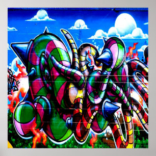 Coola graffiti ord art poster hemdekanter