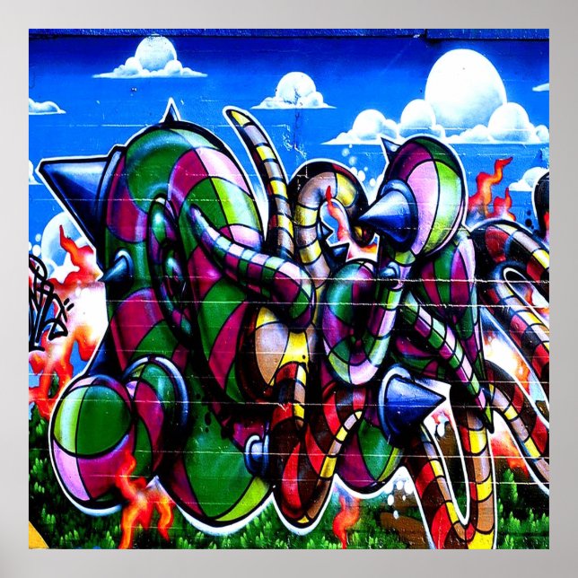 Coola graffiti ord art poster hemdekanter (Framsidan)