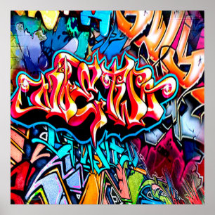 Coola graffiti ord art poster hemdekanter