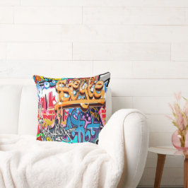 Coola graffiti ord art retro home office-kudde kudde