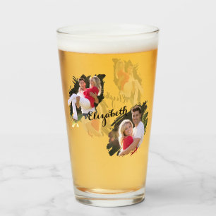 Coola Graffiti Torn Effect Foton Monogrammed Beer Glaskopp