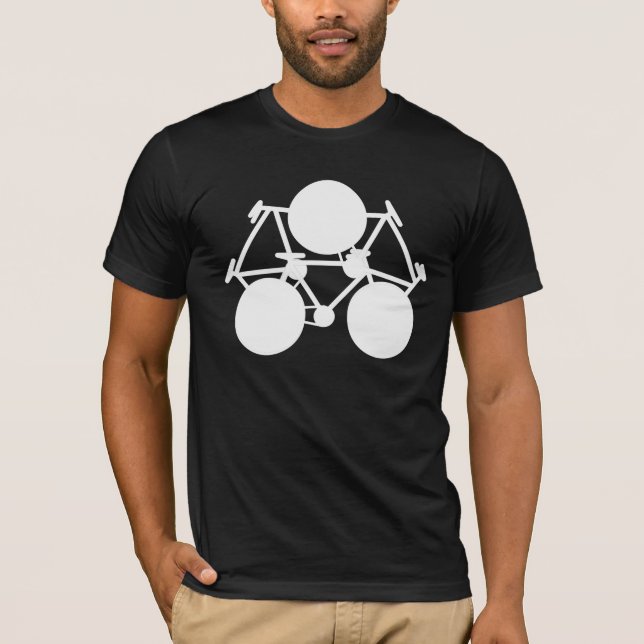 coola grafik frimärke i cyklar tee shirt (Framsida)