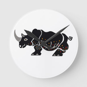Coola grafik RHINOCEROS - Afrika - Bevara Rund Klocka