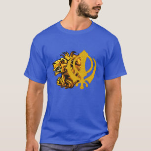 coola grafisk sikh khanda lejonare t-shirt-design t shirt