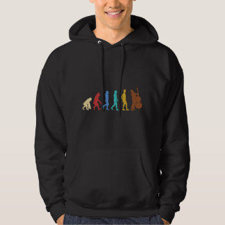 Coola grafiska jazzälskare upprättstående basspela hoodie