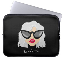 Coola Grandma med eget namn för glasögon Laptop Fodral